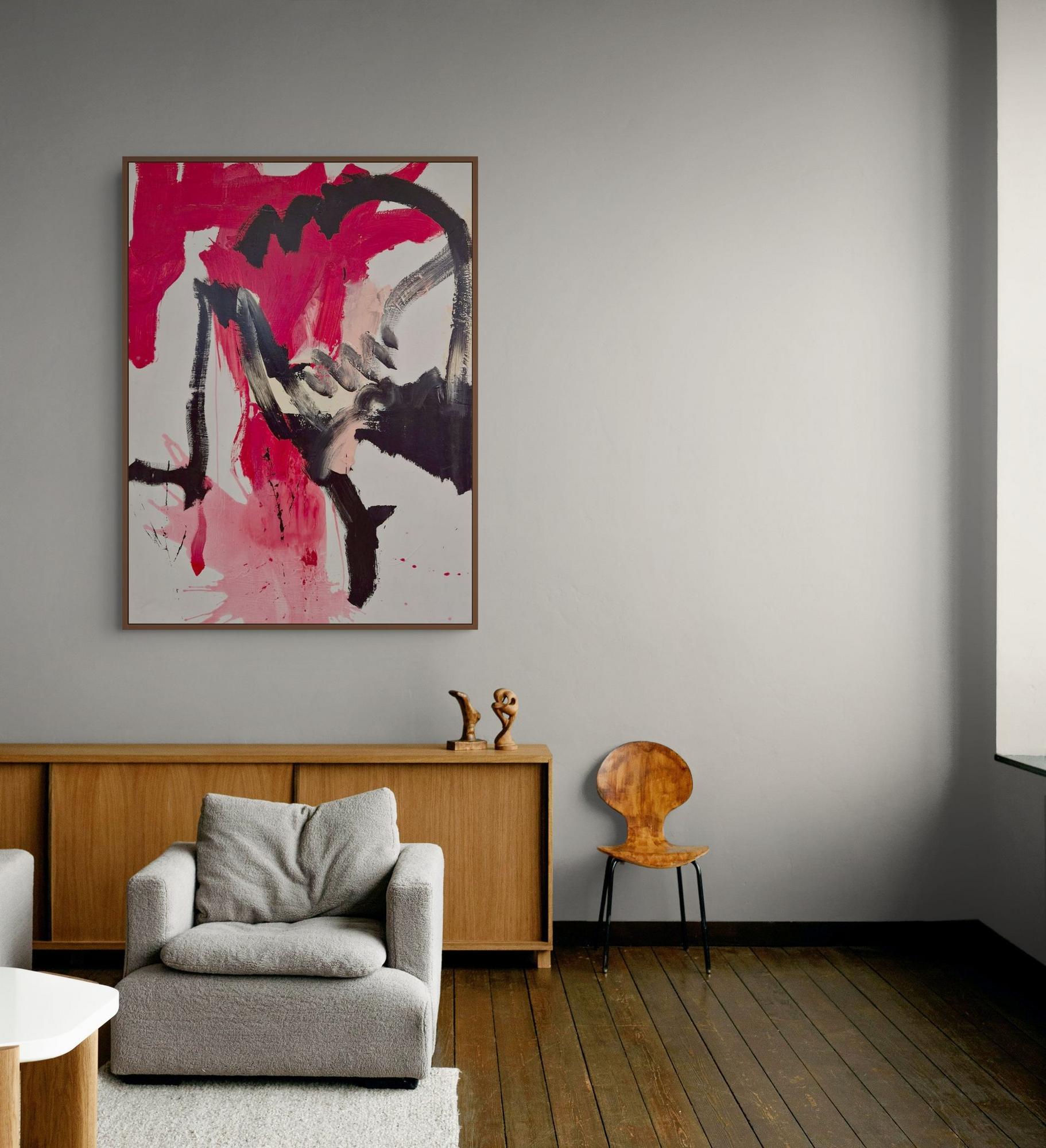 Red, white and black composition 4