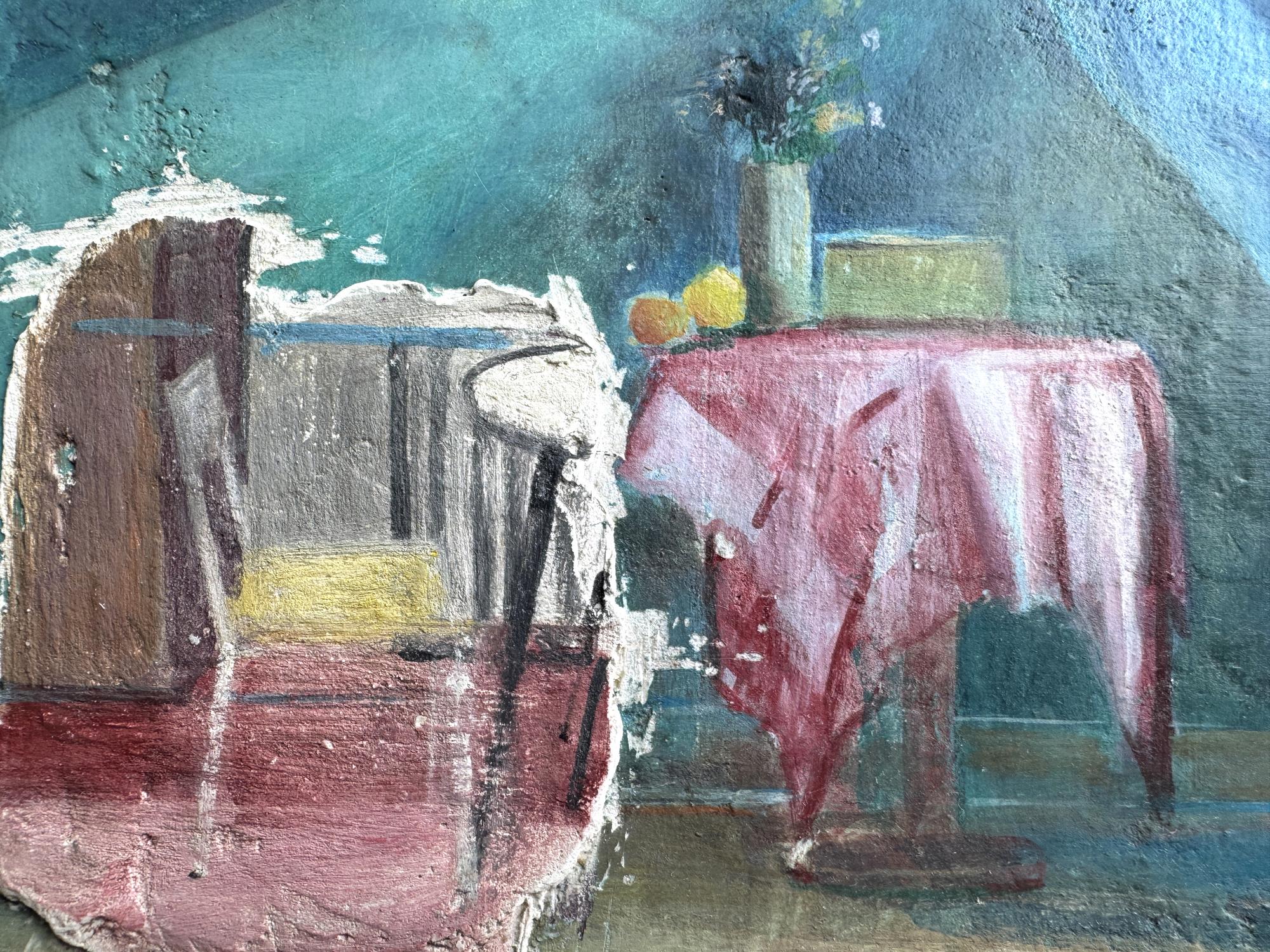 Room with curtain