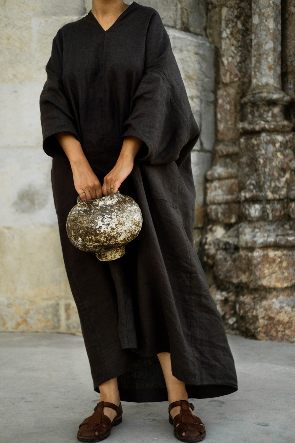 STUDIO DRESS CHARCOAL