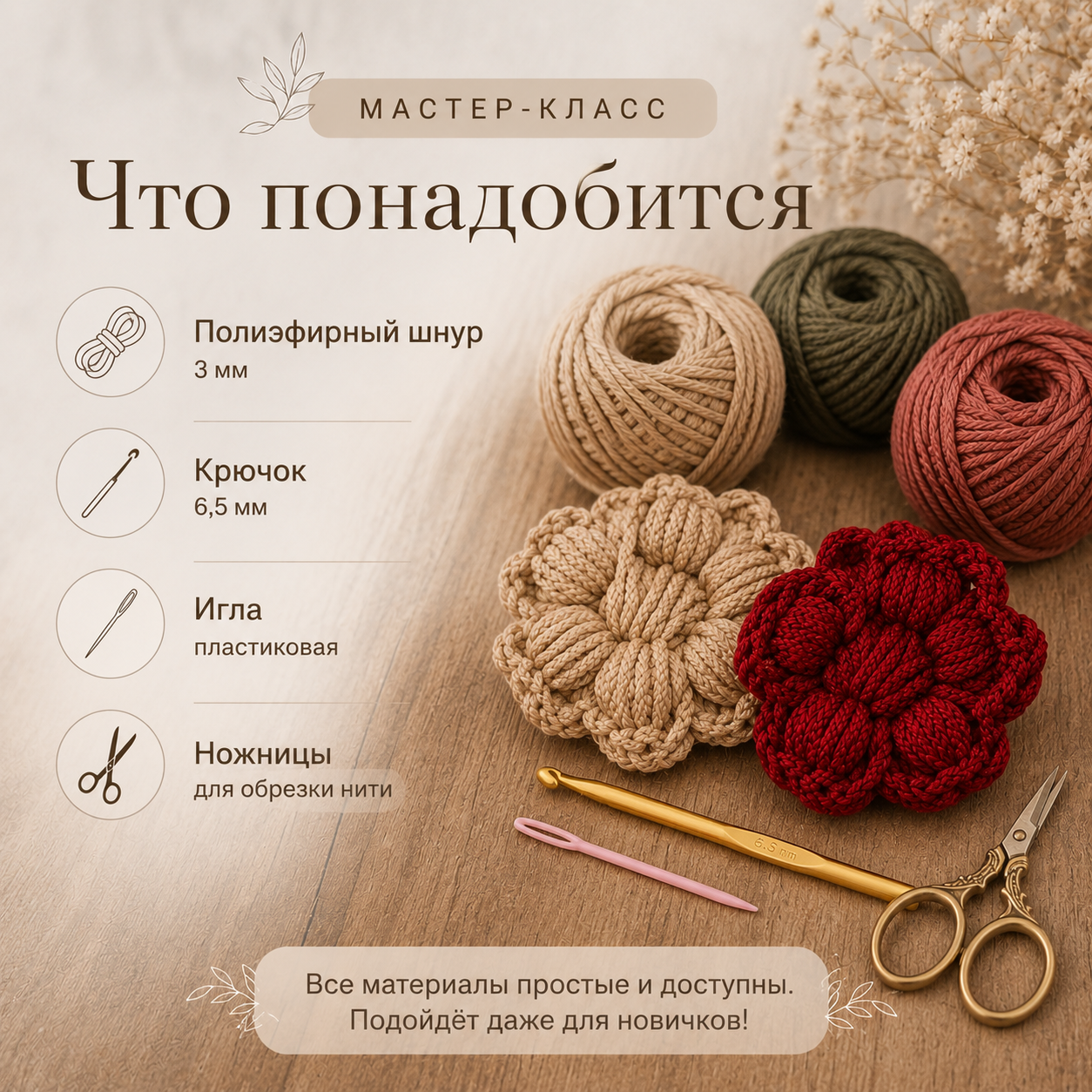 МК «Объемный цветочек»