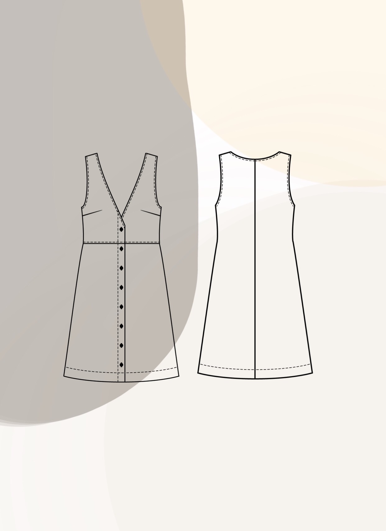 Стильный и модный: Бесплатная выкройка платья-сарафана для больших размеров