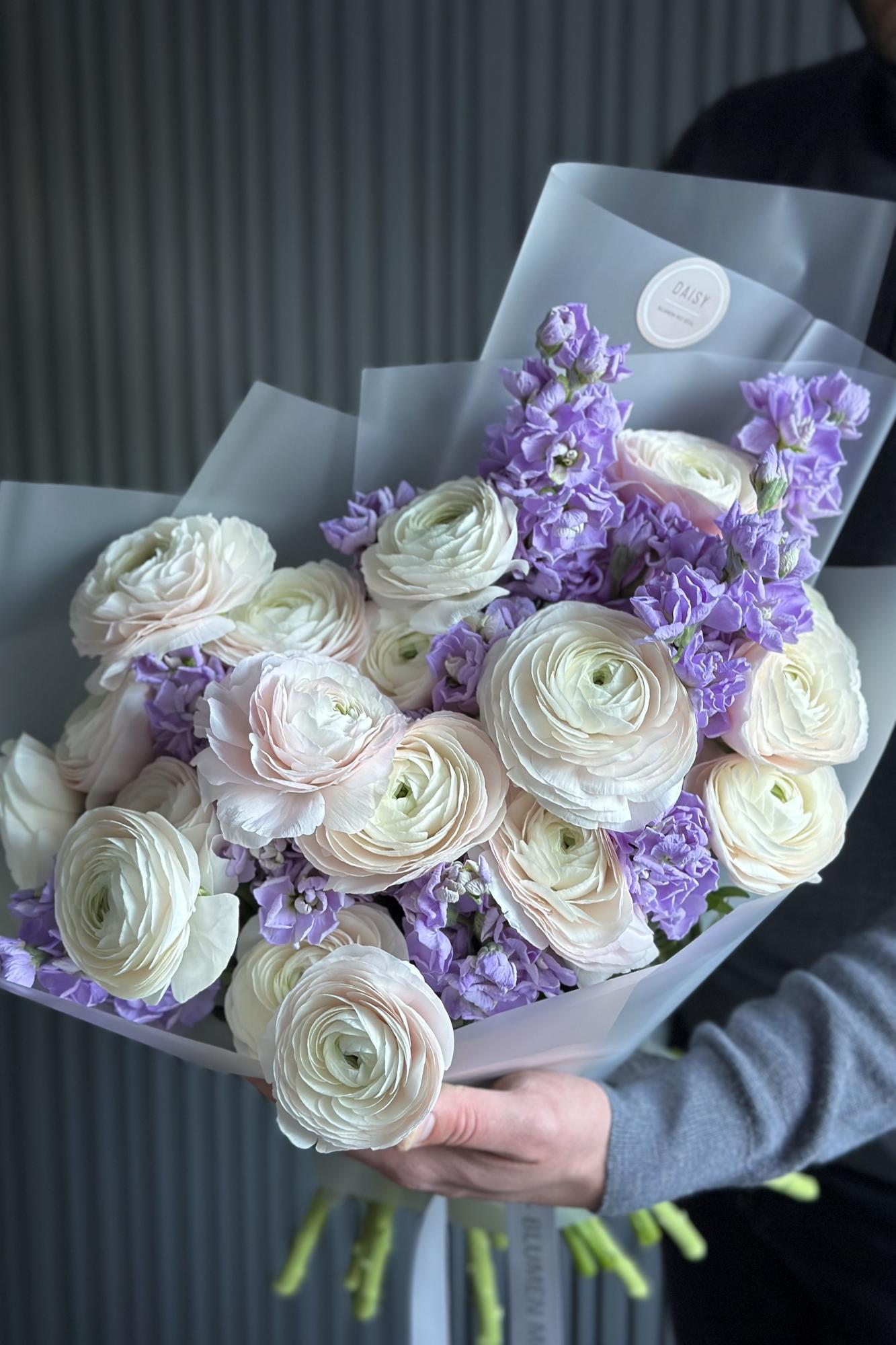 Daisy Duo Strauß "Matthiola-Ranunkel"