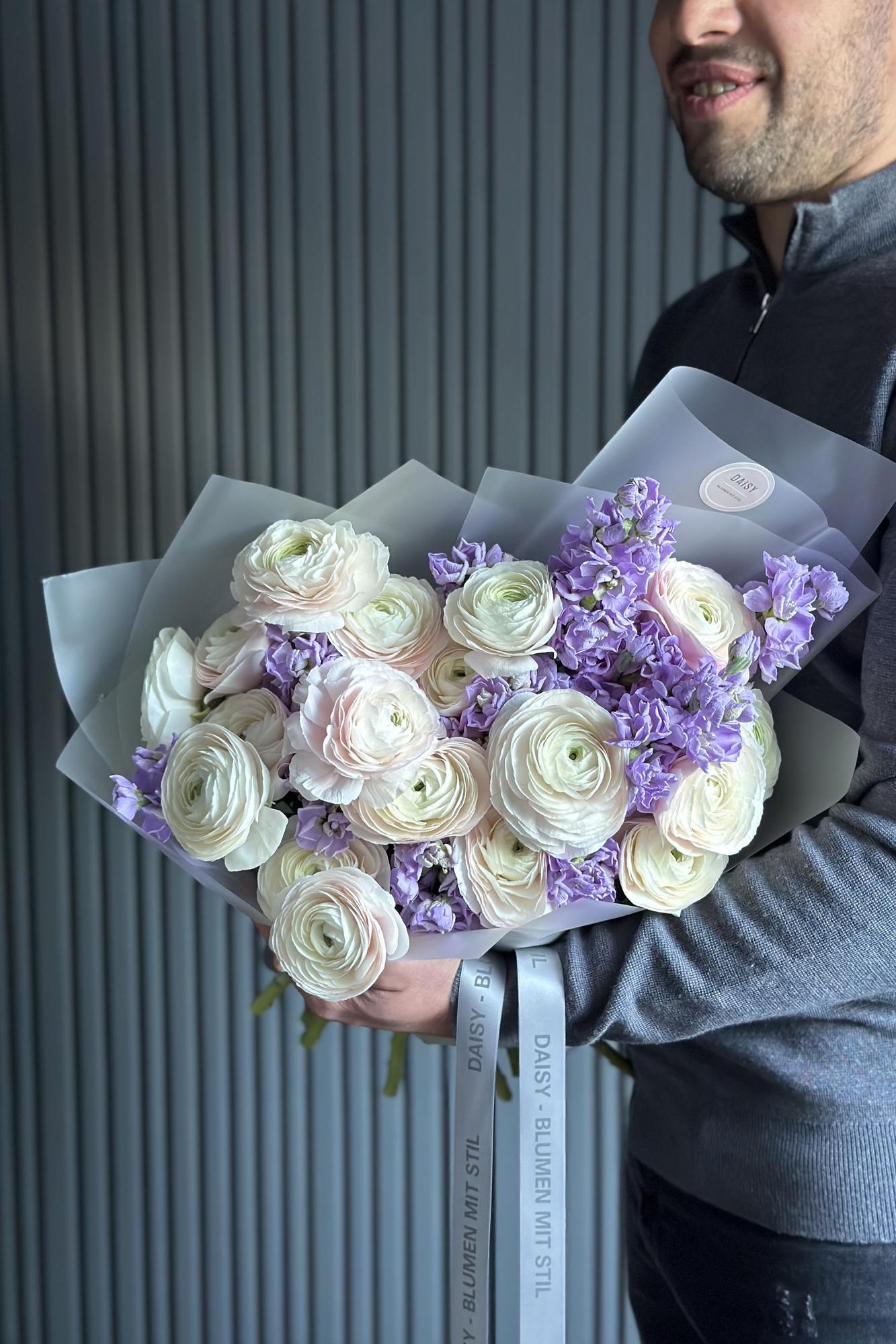 Daisy Duo Strauß "Matthiola-Ranunkel"