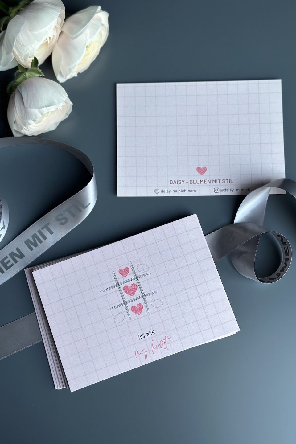 Daisy Postkarte "You won my heart"