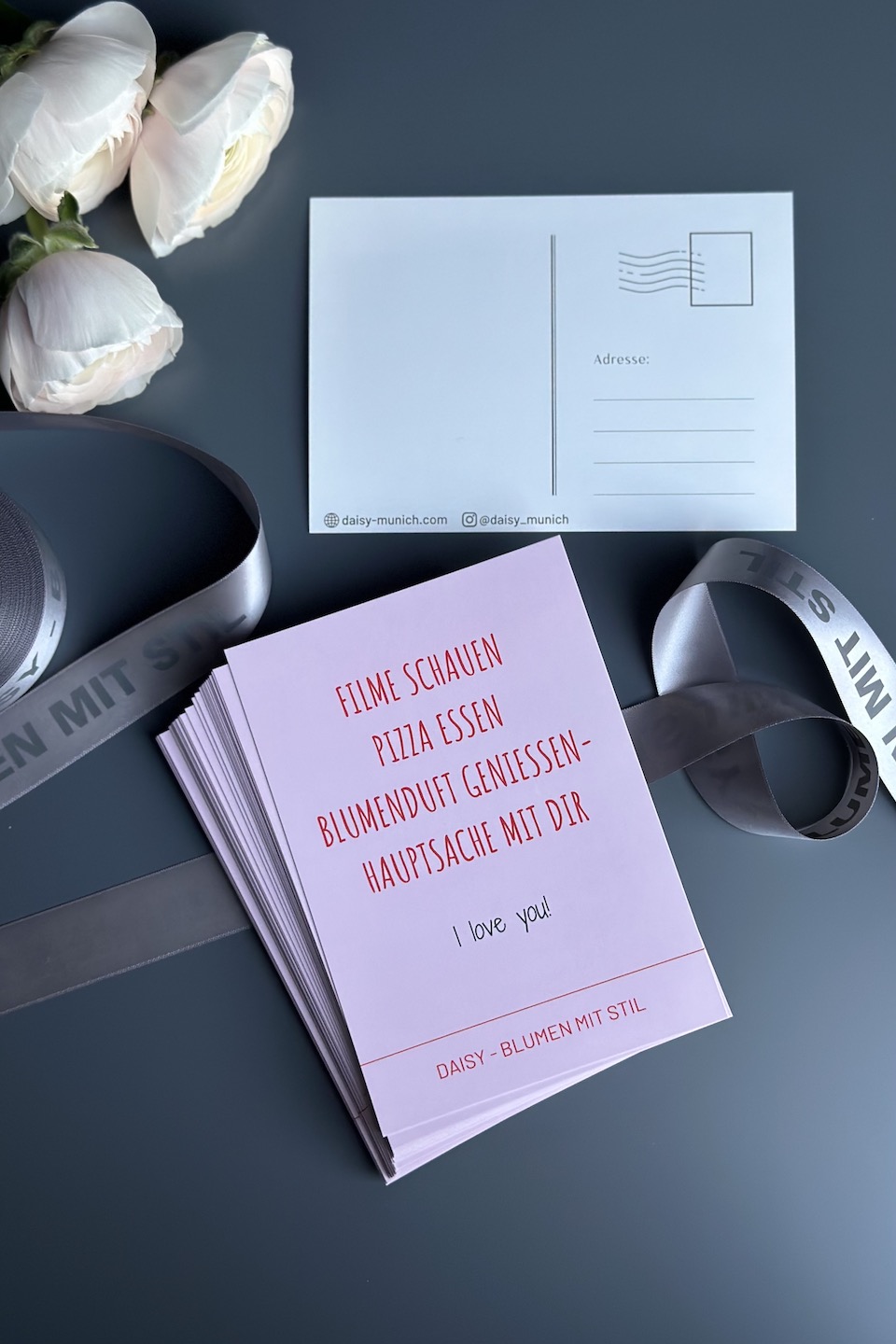 Daisy Postkarte "Hauptsache mit Dir"