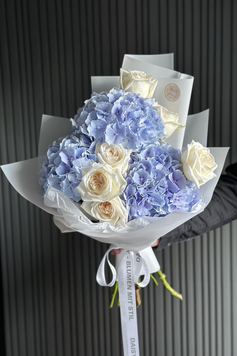 Daisy Duo Strauß "Hortensie-Gardenrose"