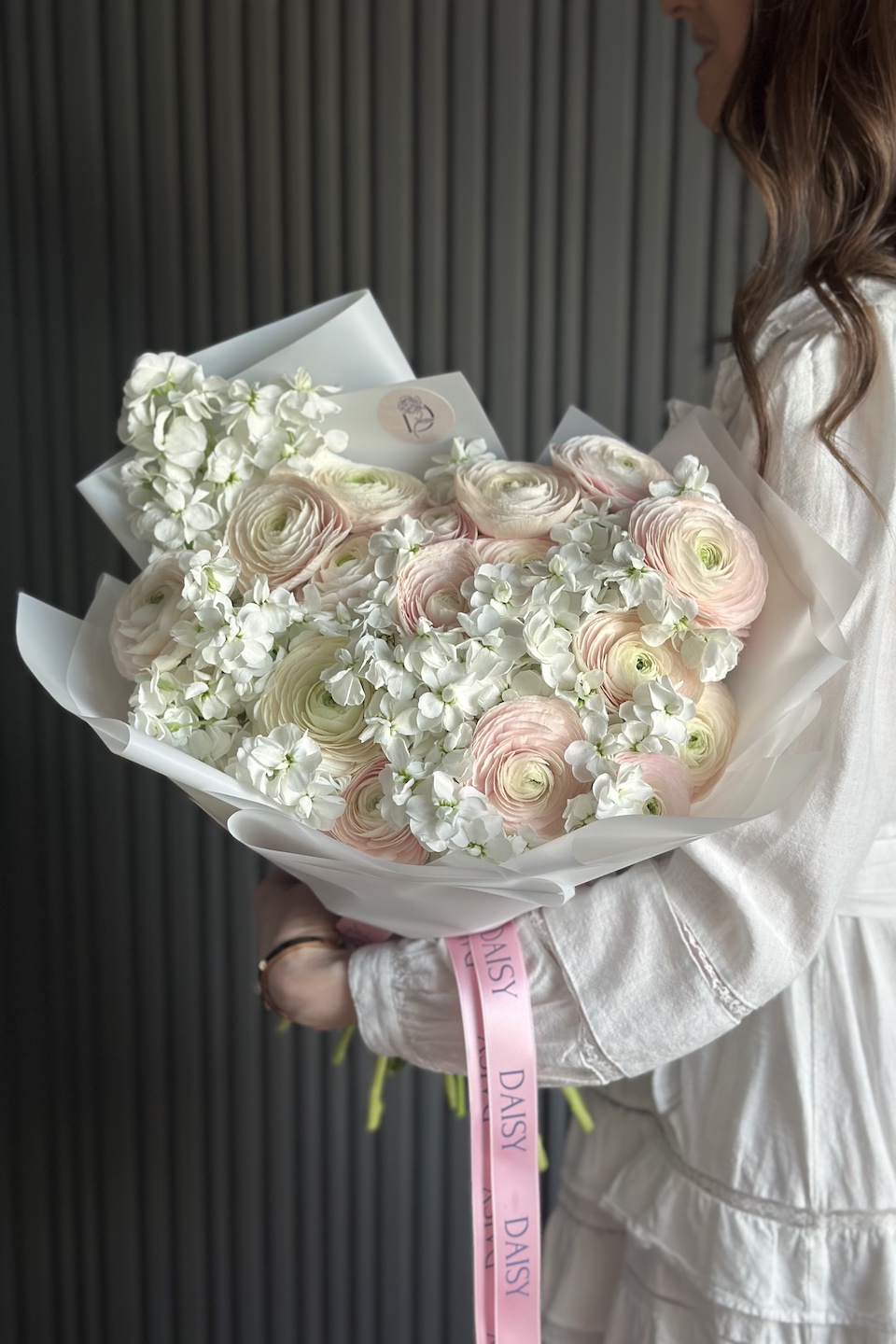 Daisy Duo Strauß "Ranunkel-Matthiola"