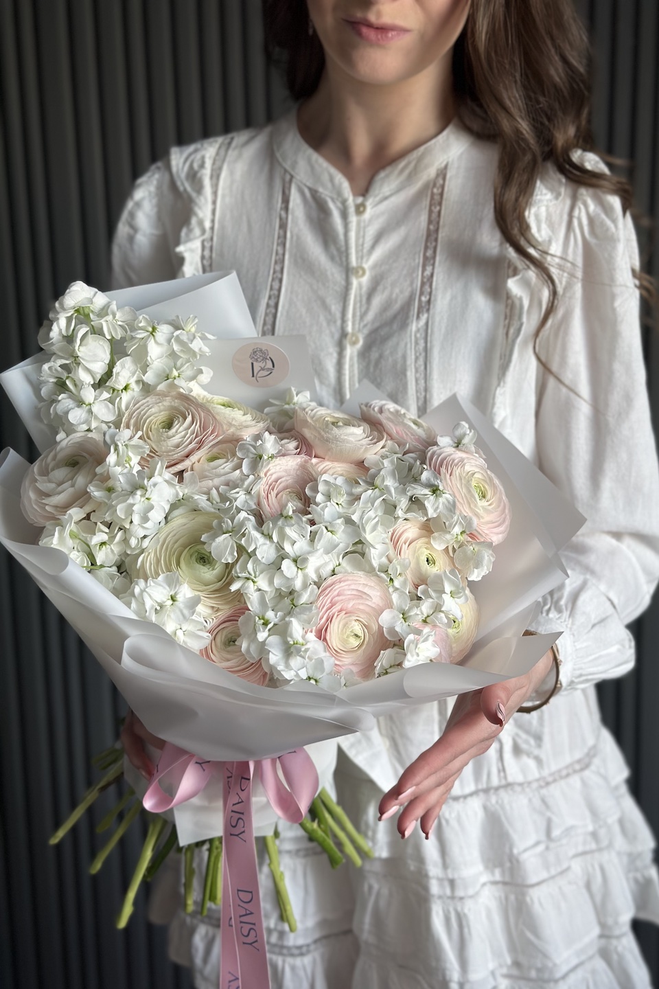 Daisy Duo Strauß "Ranunkel-Matthiola"