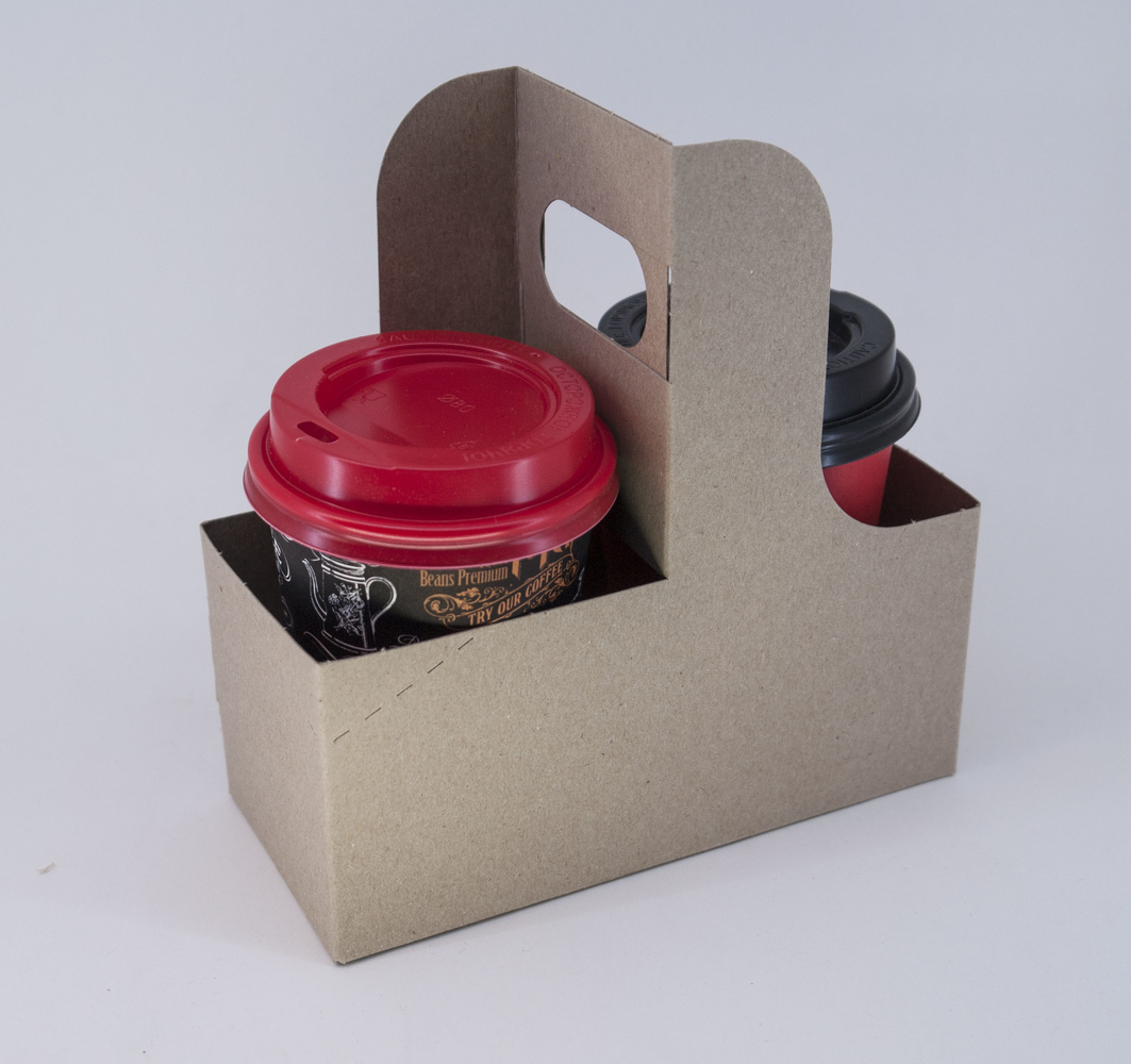 Cup holder (кап-холдер) бумажный. Подставка под одноразовые стаканы. Держатель для стаканов osq cupholder 2 econom ( 150 шт. Картонный подстаканник. ).