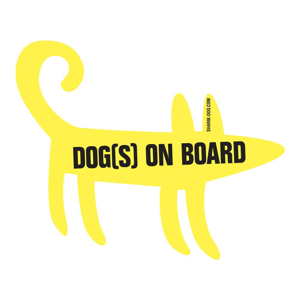 ? Наклейки > Наклейка на машину DOG(S) ON BOARD купить в интернет-магазине