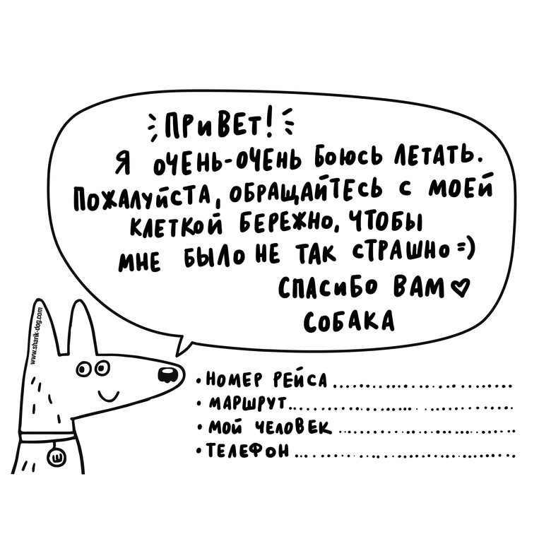 Объявление на авиационный бокс (разные языки, скачать бесплатно)