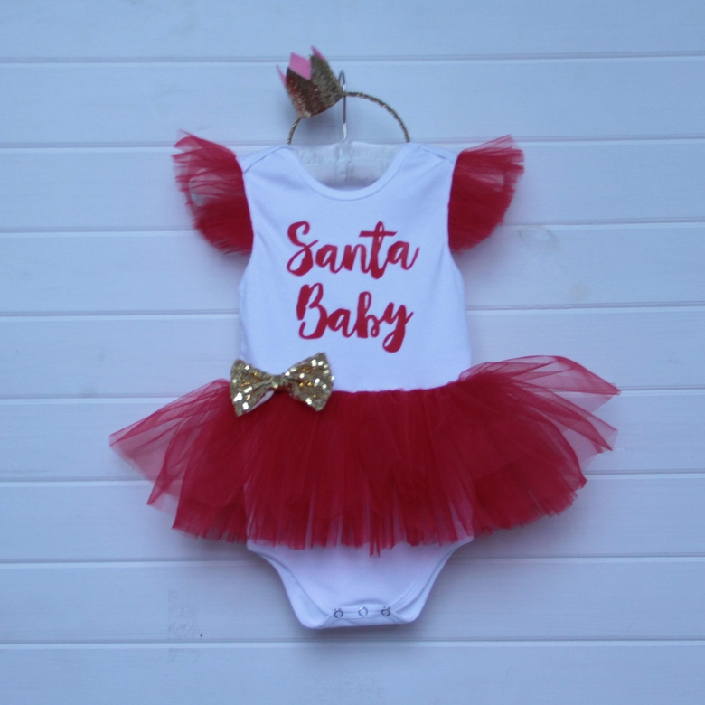 Платье-боди  "Santa baby"