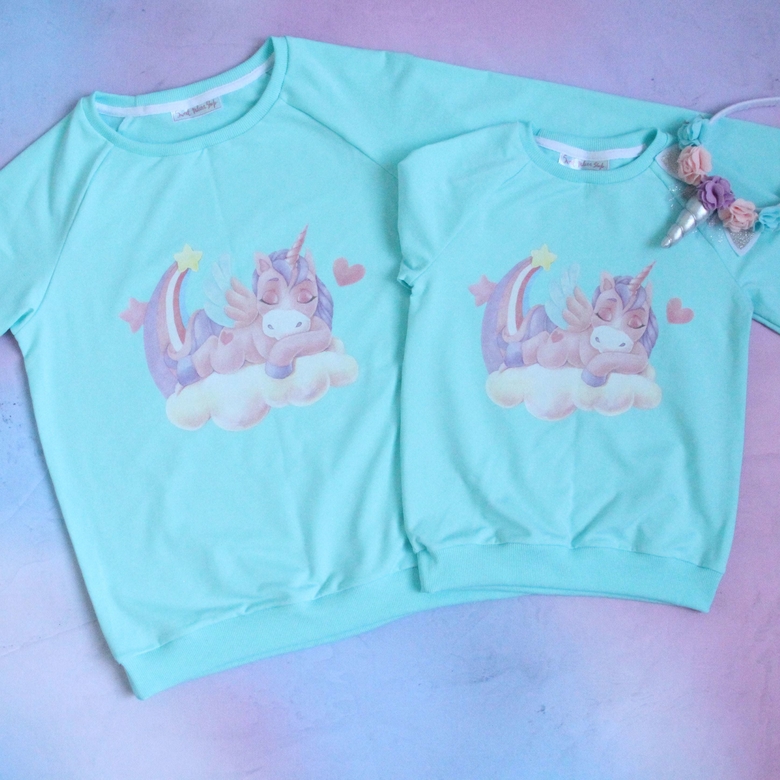 Cвитшоты мятные с "Пони"