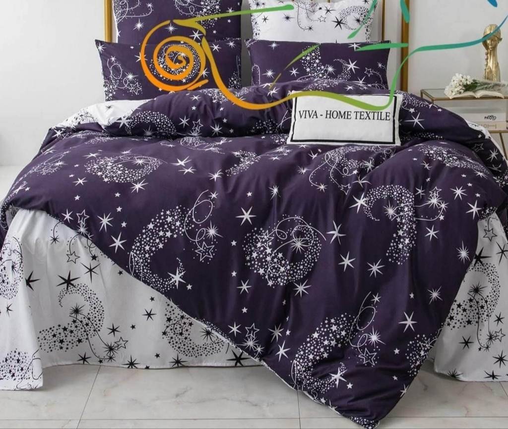 постельное белье со звездами сине-белое фото 1