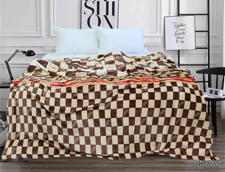 плед на кровать шахматный рисунок