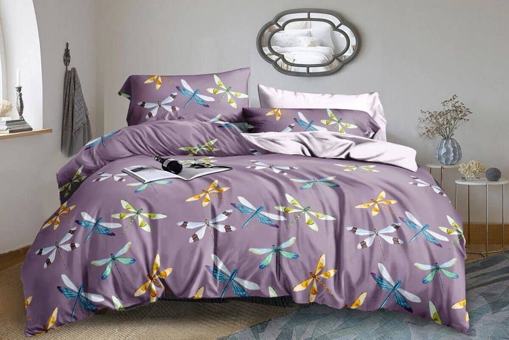 постельное белье со стрекозами