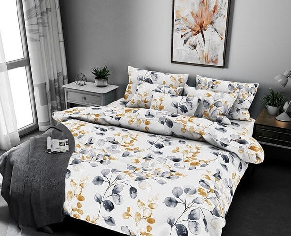 постельное белье с листиками бязь