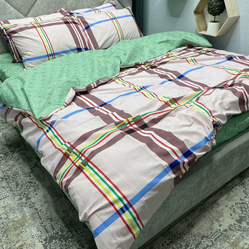 постельное белье бязь в коричневую клетку