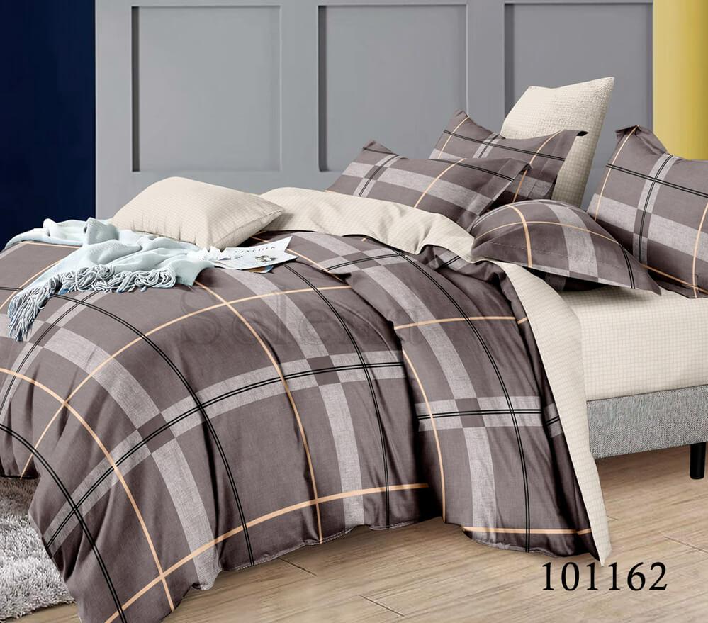 коричневое постельное белье бязь в клетку