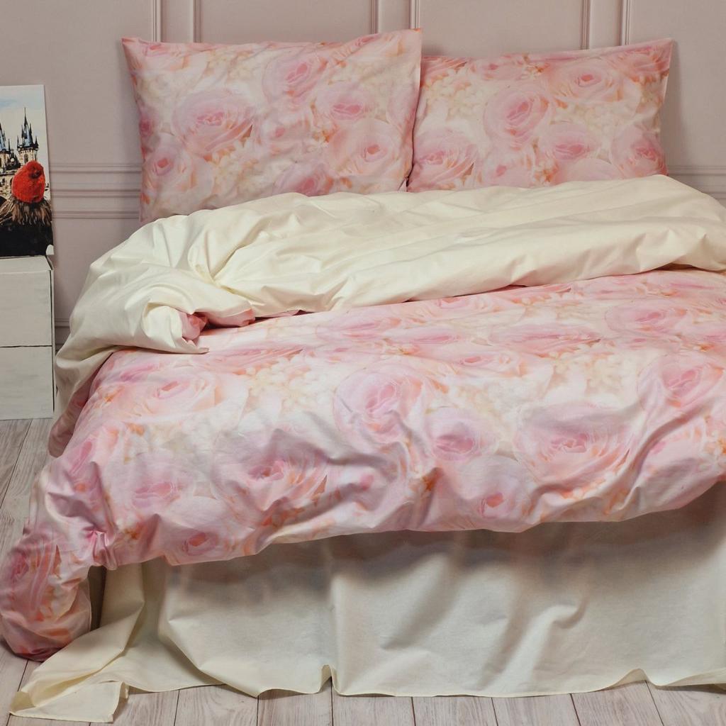 постельное белье люкс с розовыми розами фото 1