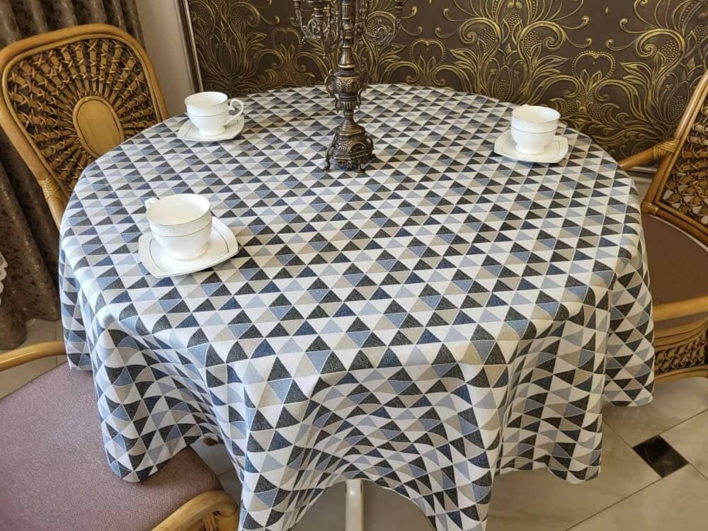 тефлоновая скатерть водоотталкивающая с рисунком мозаика фото 1