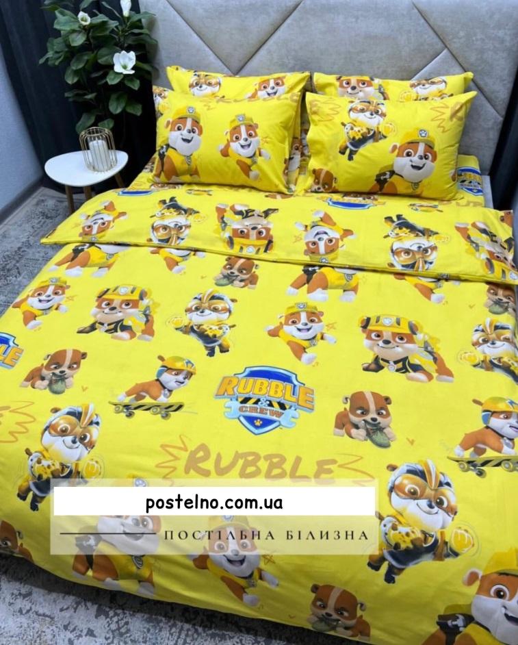 детское постельное белье щенчий патруль на желтом фоне фото 1