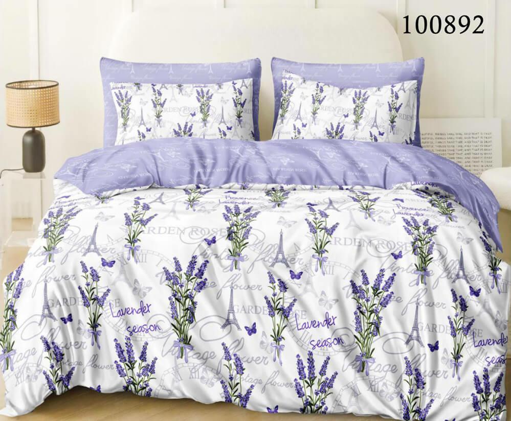 постельное белье бязь с веточками лаванды