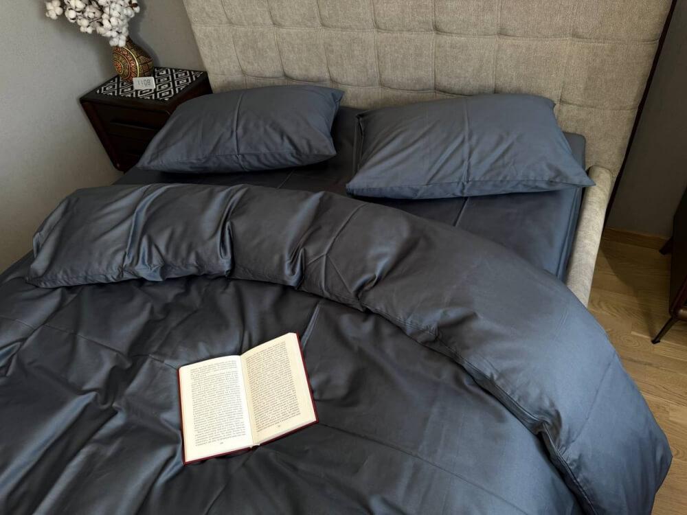 однотонное постельное белье сатин нрафитового цвета фото 1