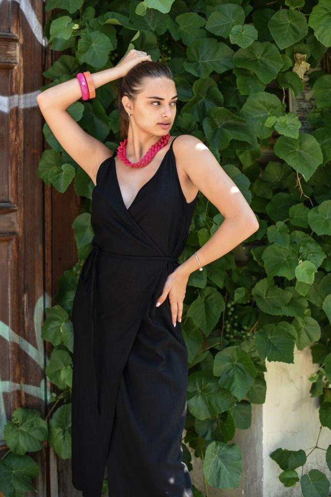 Сукня лляна чорна