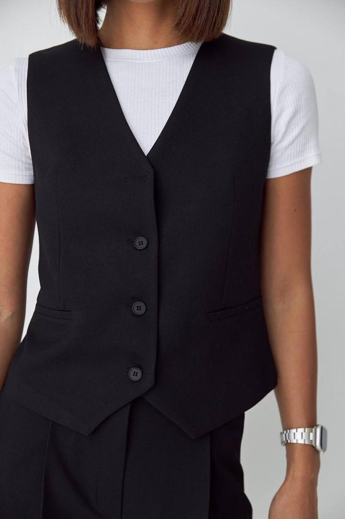 Жилет чорний класичний