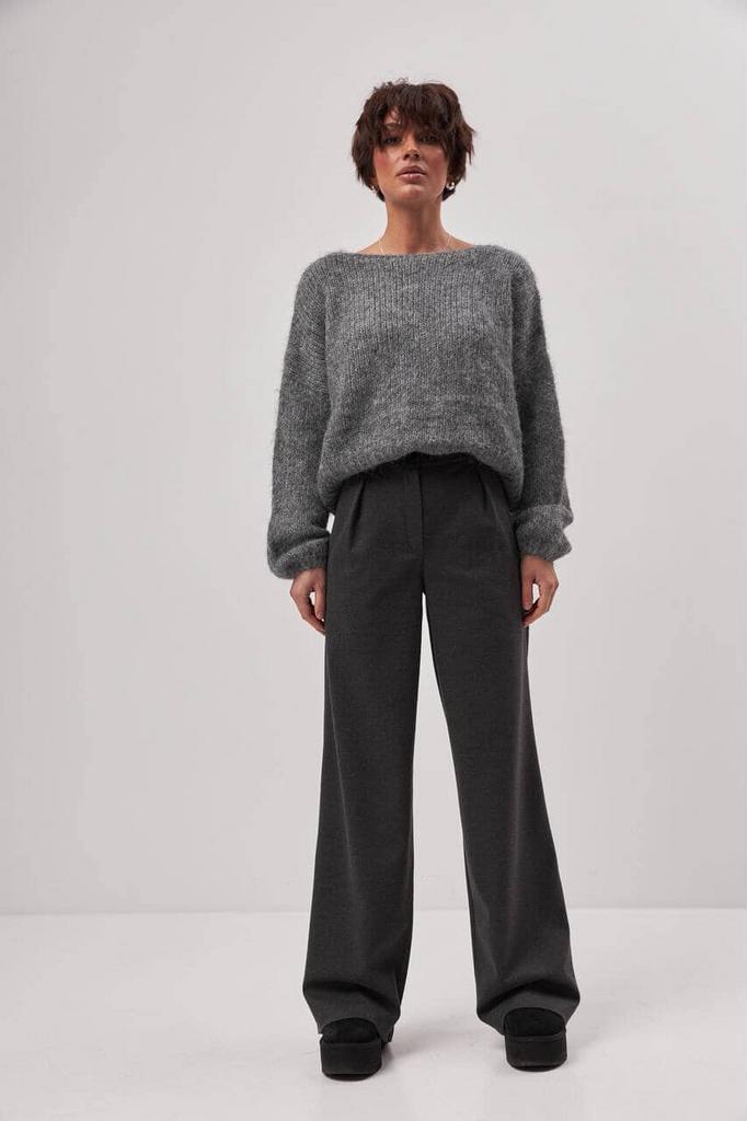 Брюки графіт защіпи  з додаванням кашеміру