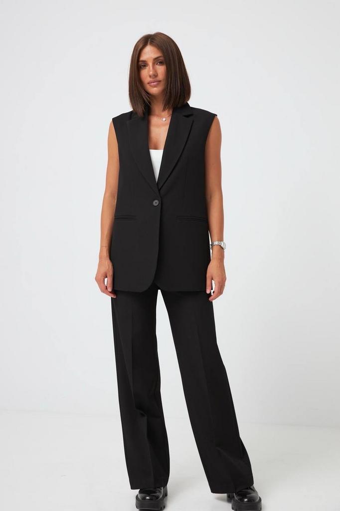 Жилет чорний подовжений №2