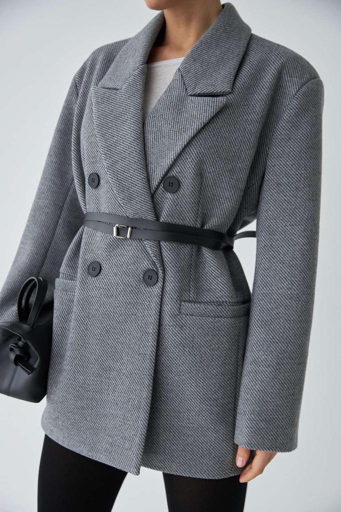 Пальто-піджак сірого кольору