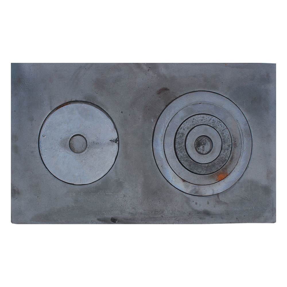 Плита 2-ух конфорочная гладкая 710х410 чугунная земляная