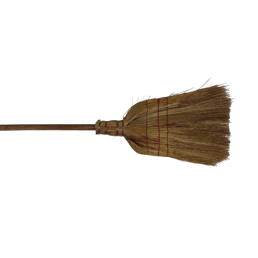 Метла сорга деревянная ручка