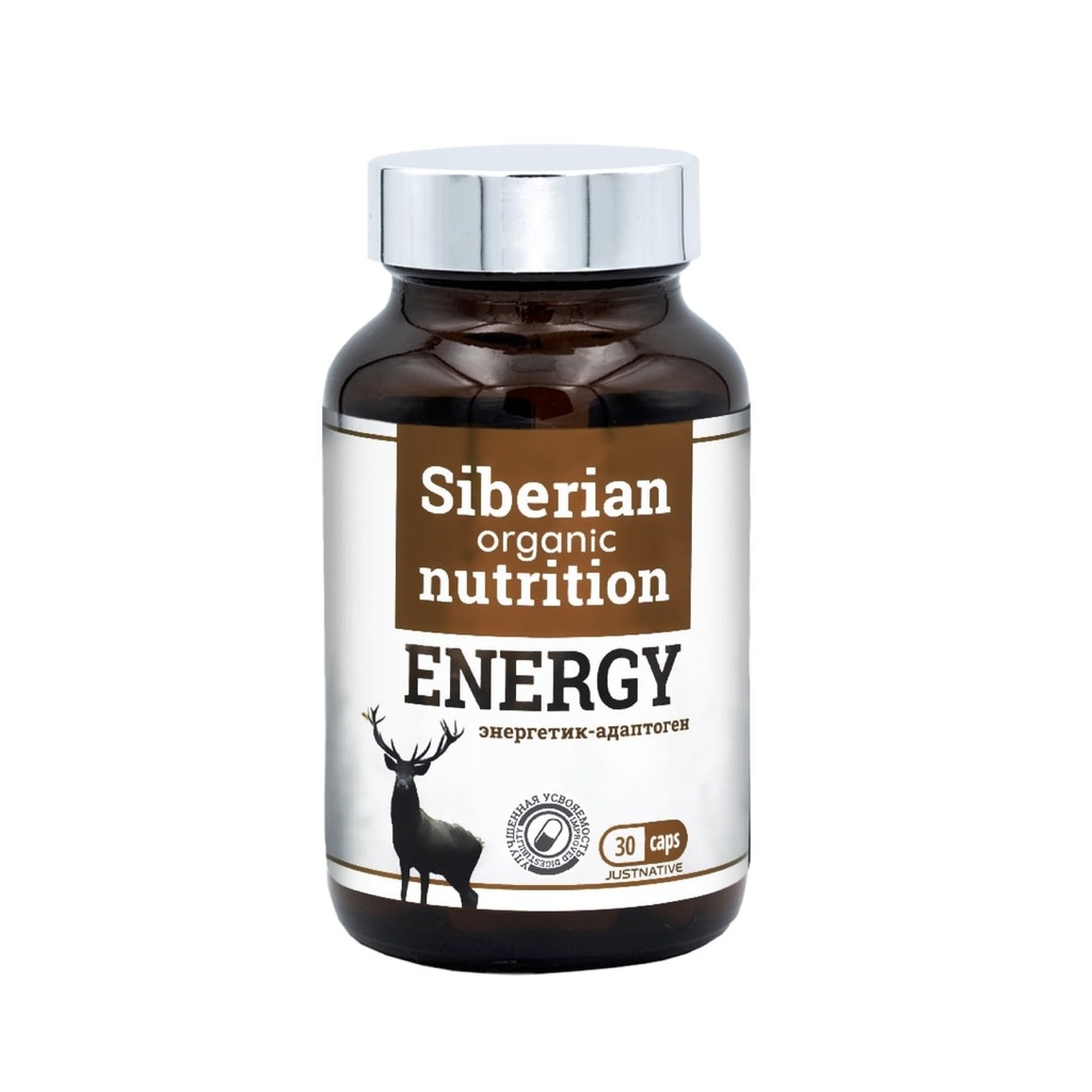 Энергетик адаптоген Energy, Siberian Organic Nutrition, 30 кап. |  яморошка.рф