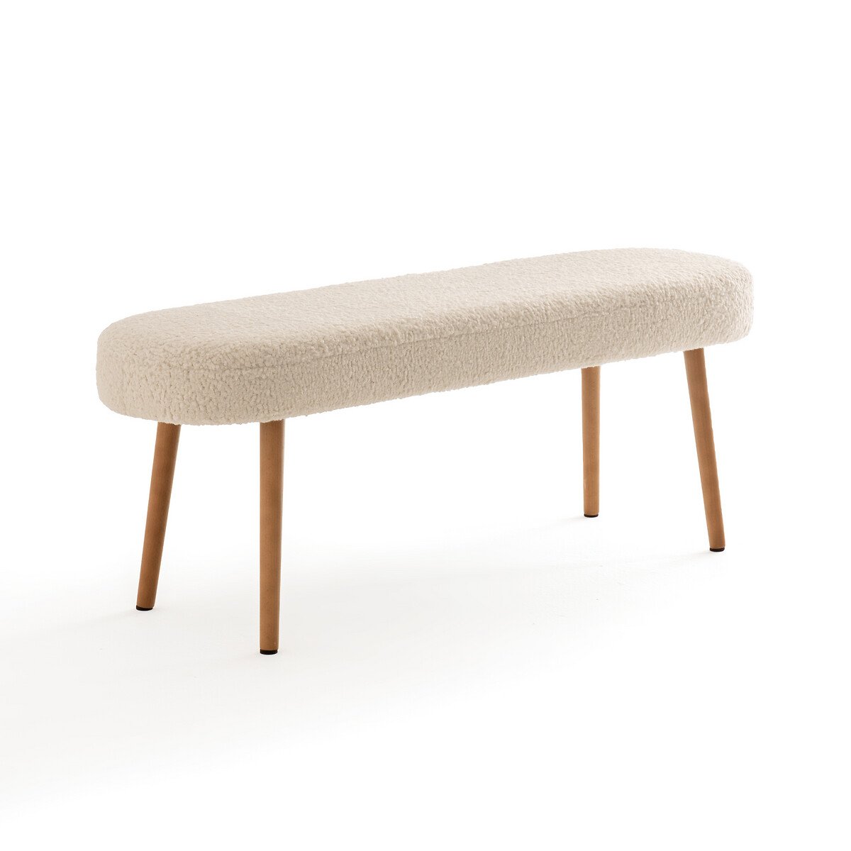 Скамья из массива бука с обивкой из малой пряжи