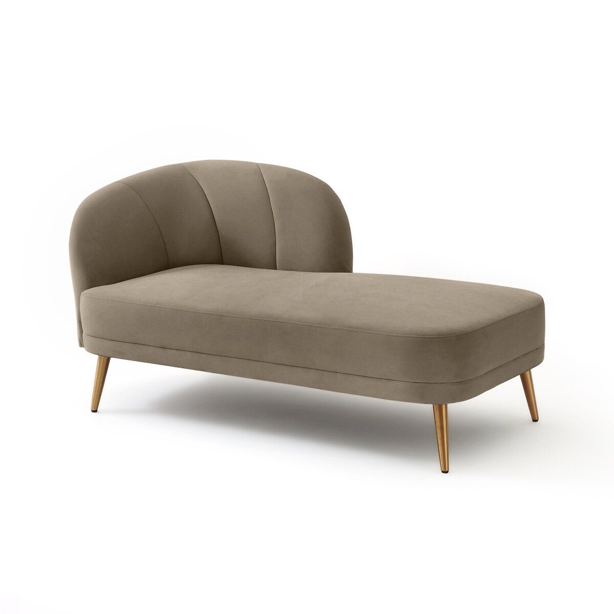 Кушетка из велюра правосторонняя