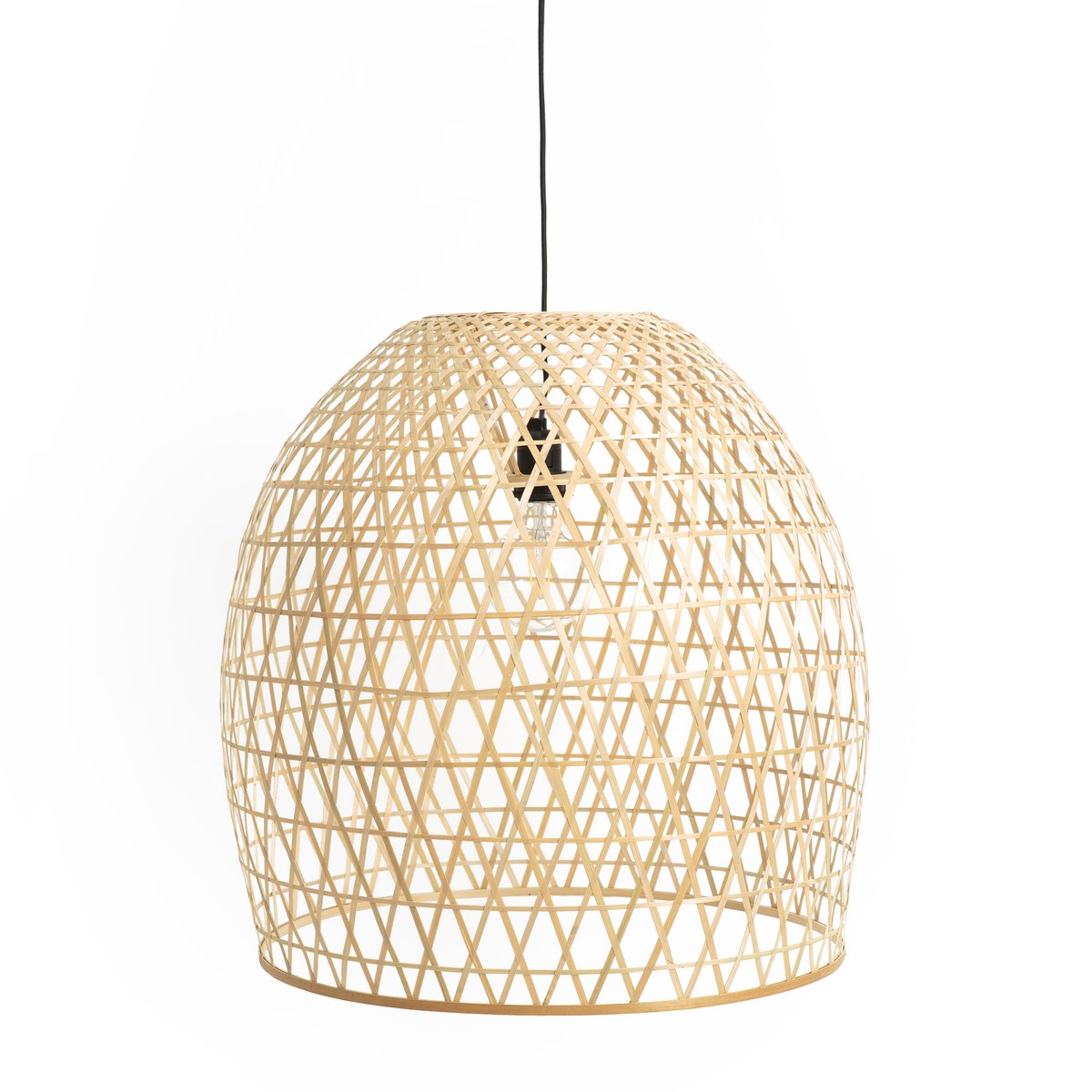 Люстра из плетеного бамбука В55см