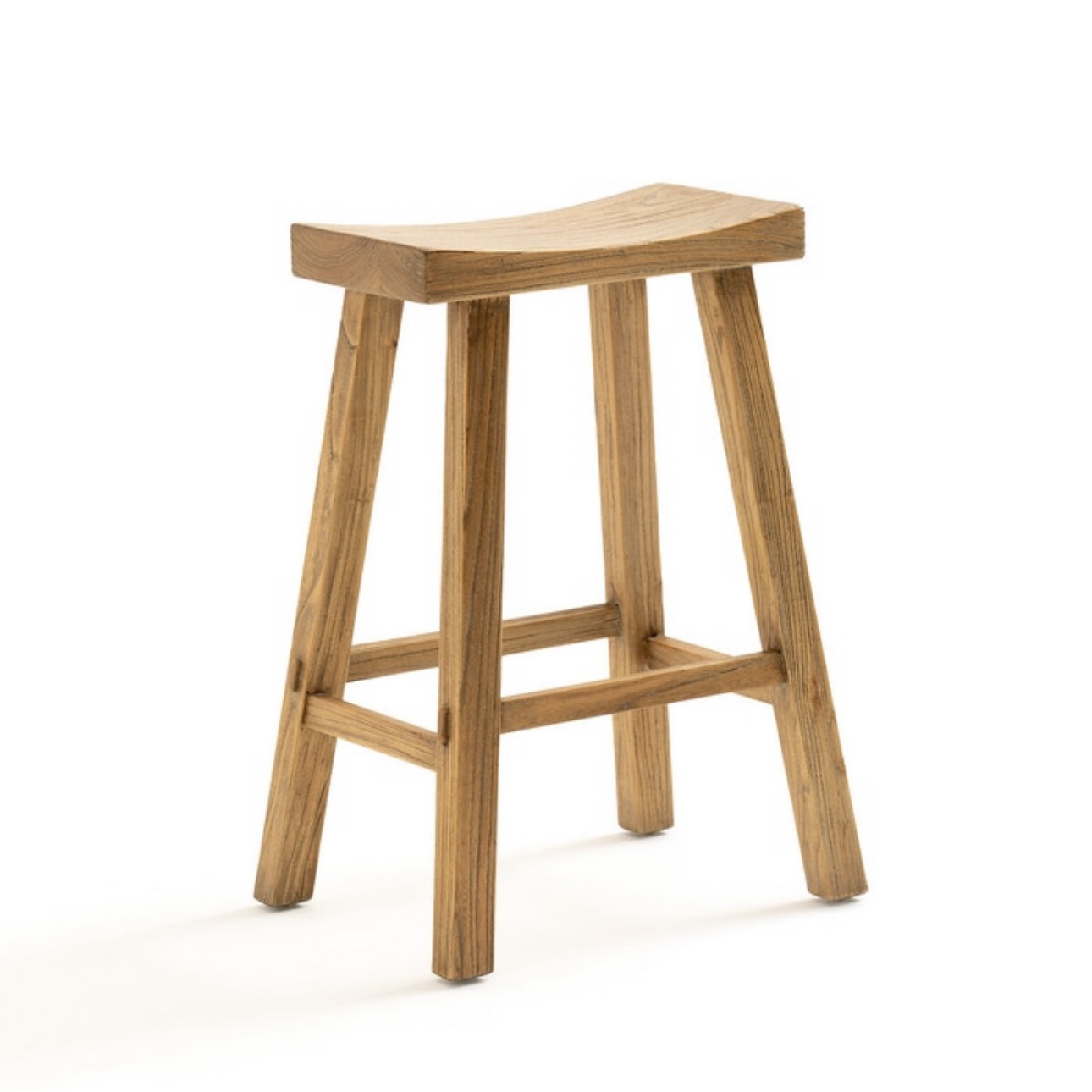 Табурет полубарный из массива вяза