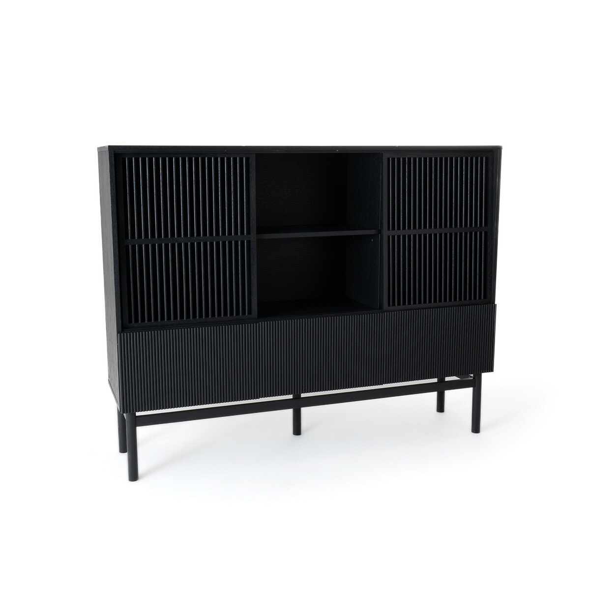 Шкаф посудный/книжный с отделкой дубовым шпоном