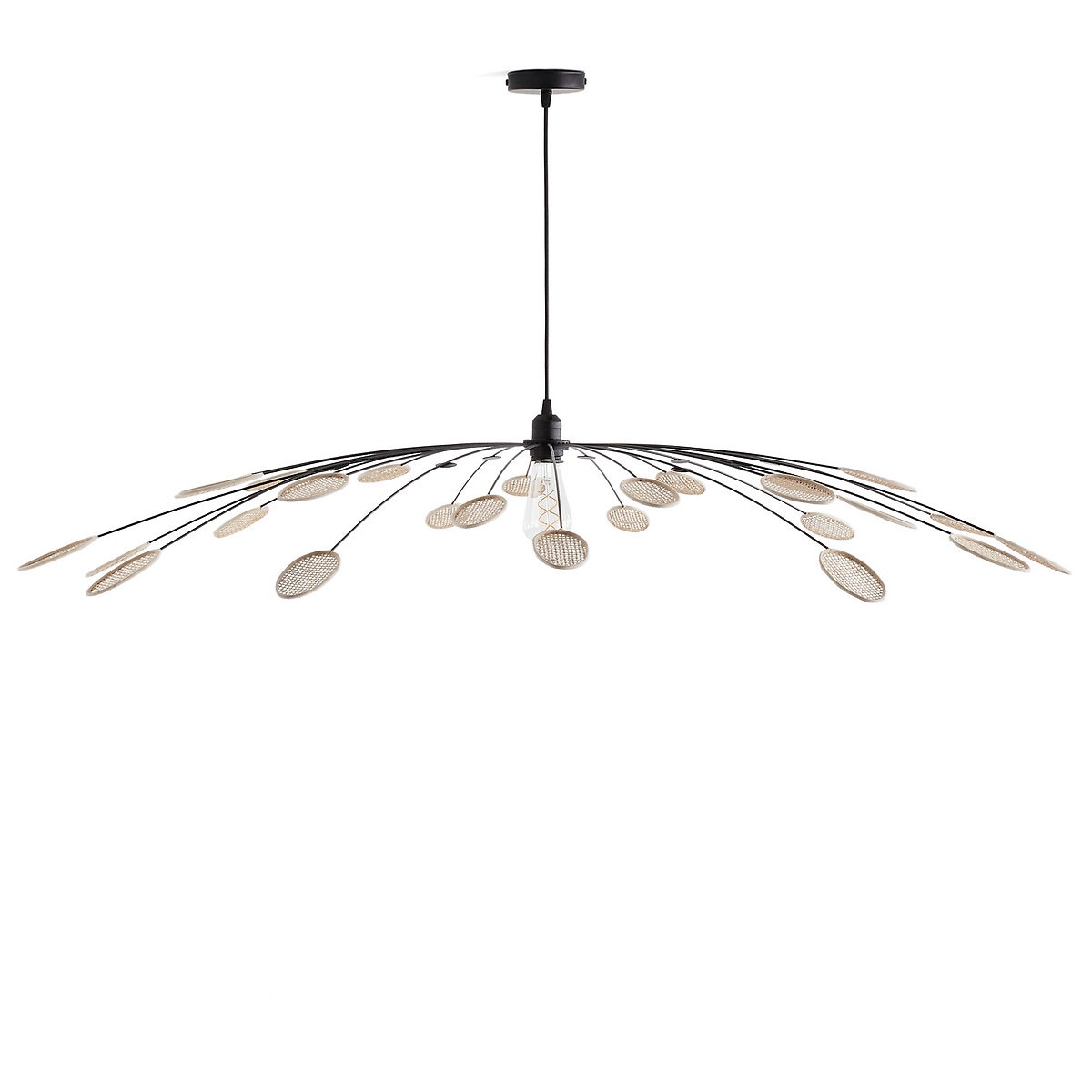 Светильник из металла и плетения