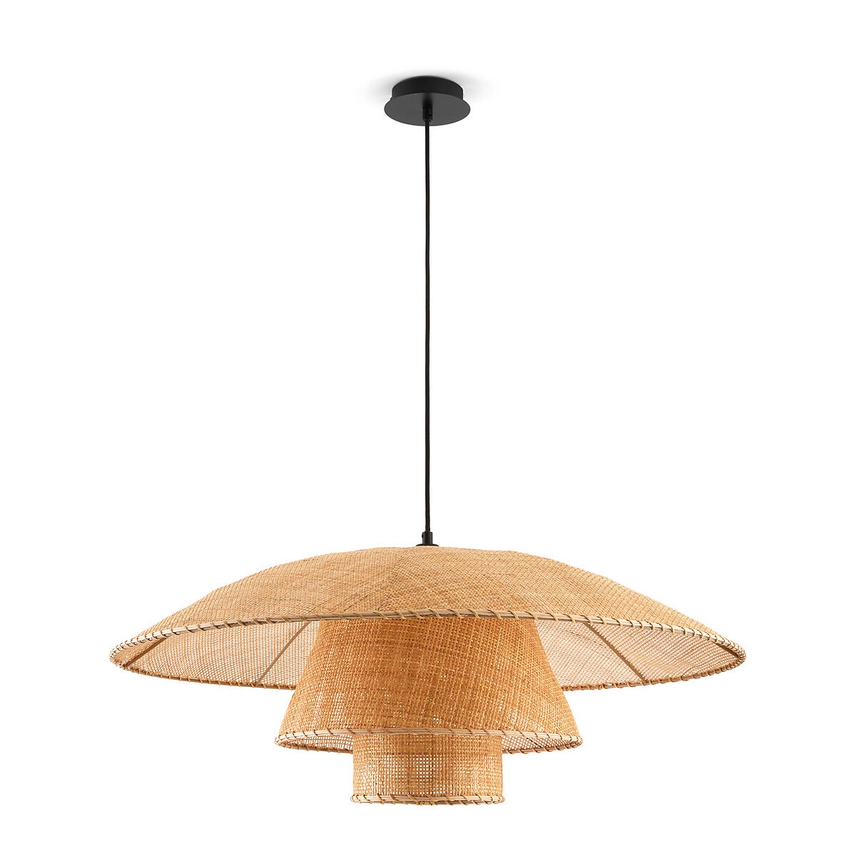 Светильник из ротанга в виде тюльпана