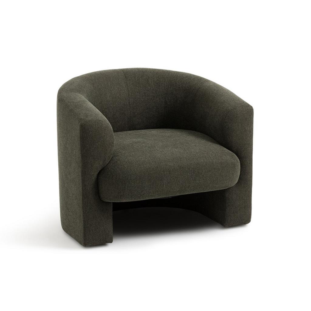 Кресло в стиле ретро из фактурной ткани