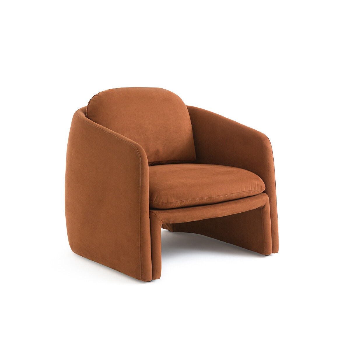 Кресло низкое с обивкой из замши