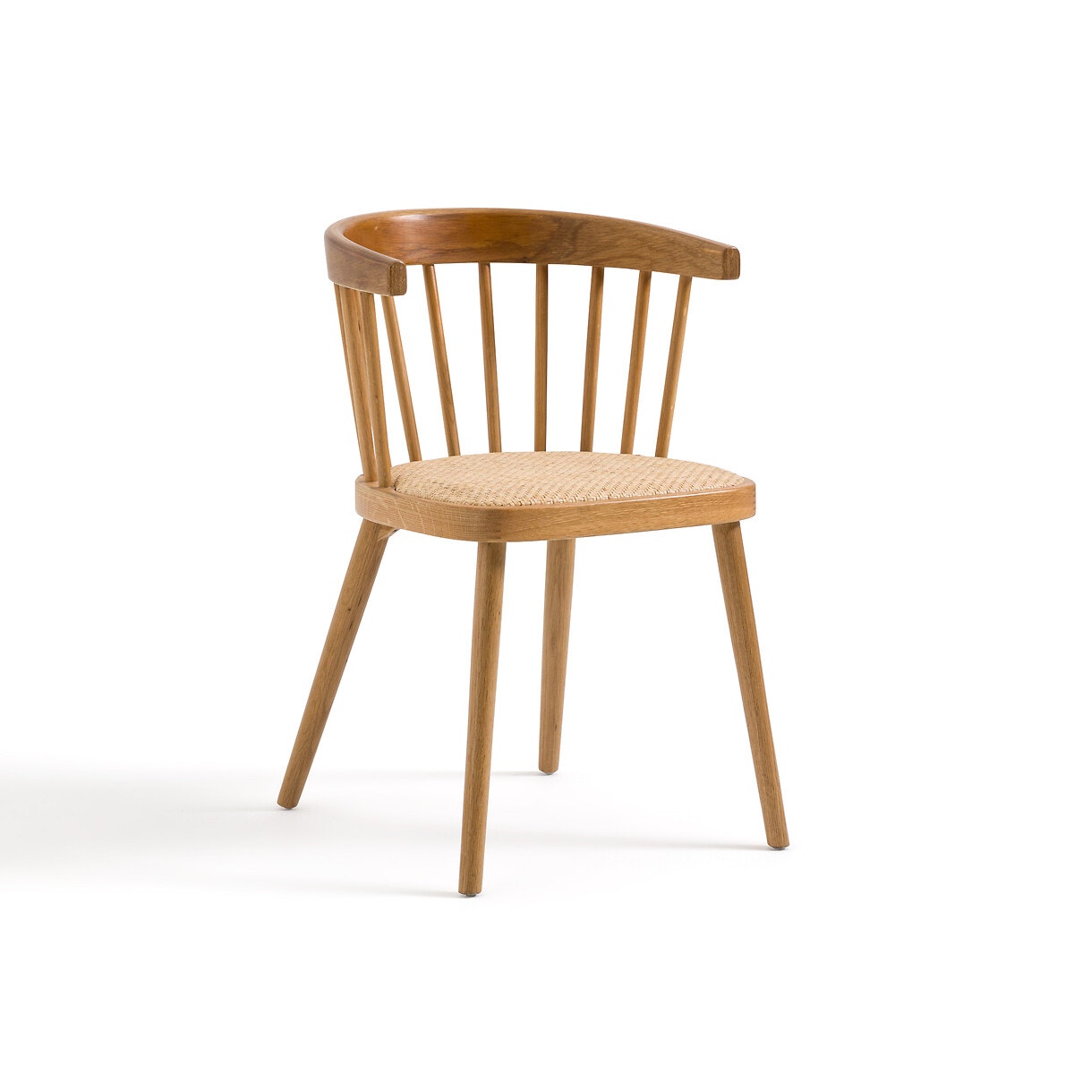 Кресло столовое из дуба/ротанга