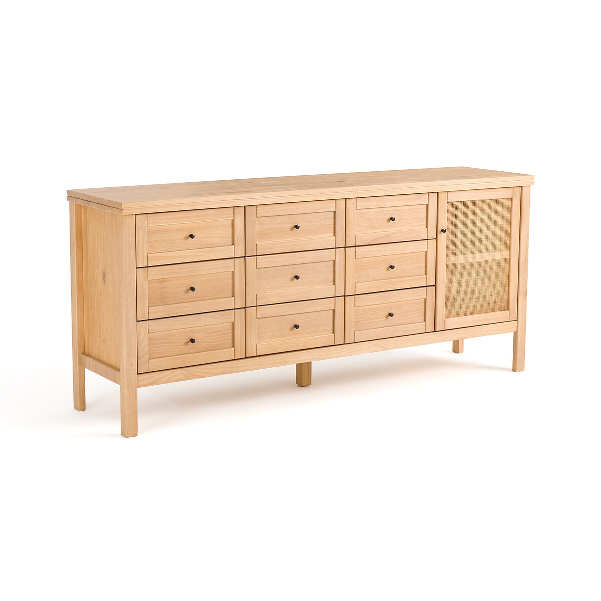 Шкаф-галантерея из массива сосны и плетеного материала