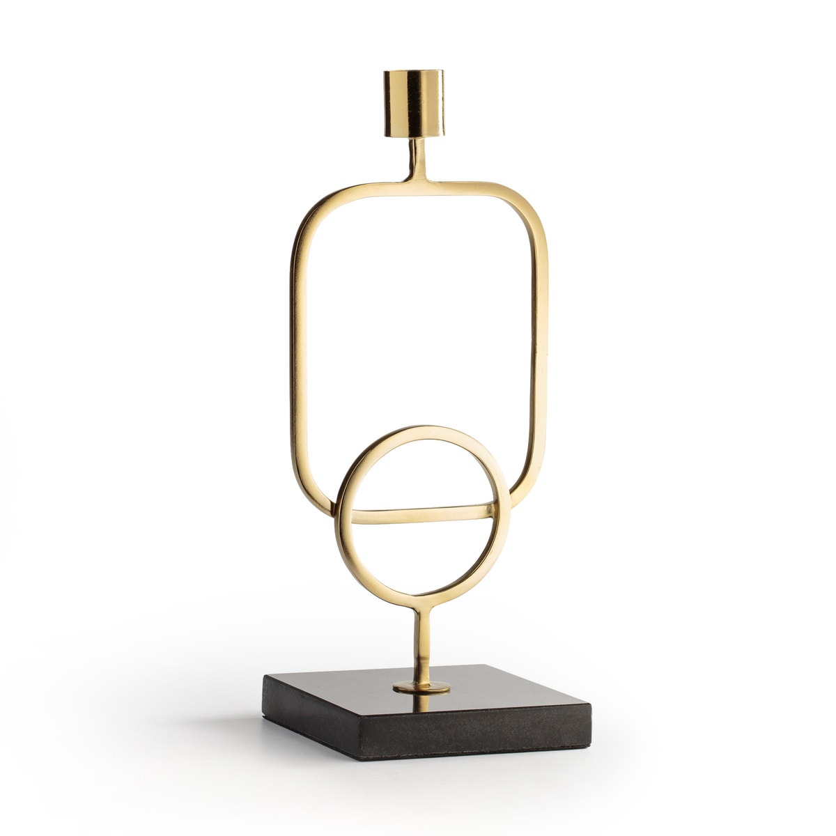 Подсвечник из мрамора и латуни, В.8 см