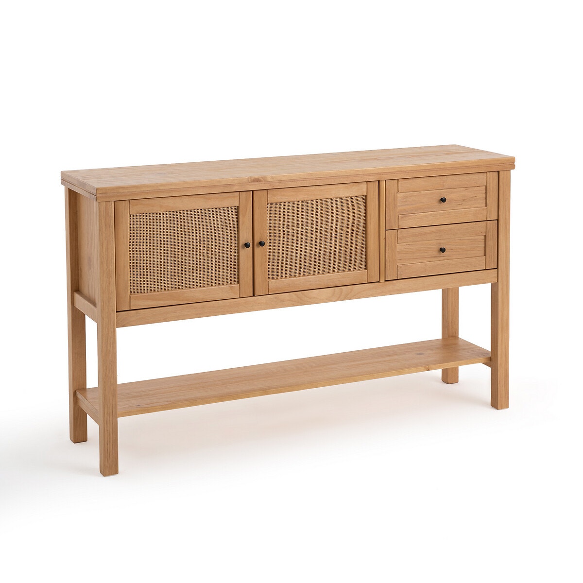 Буфет-анфилада из массива сосны и плетения