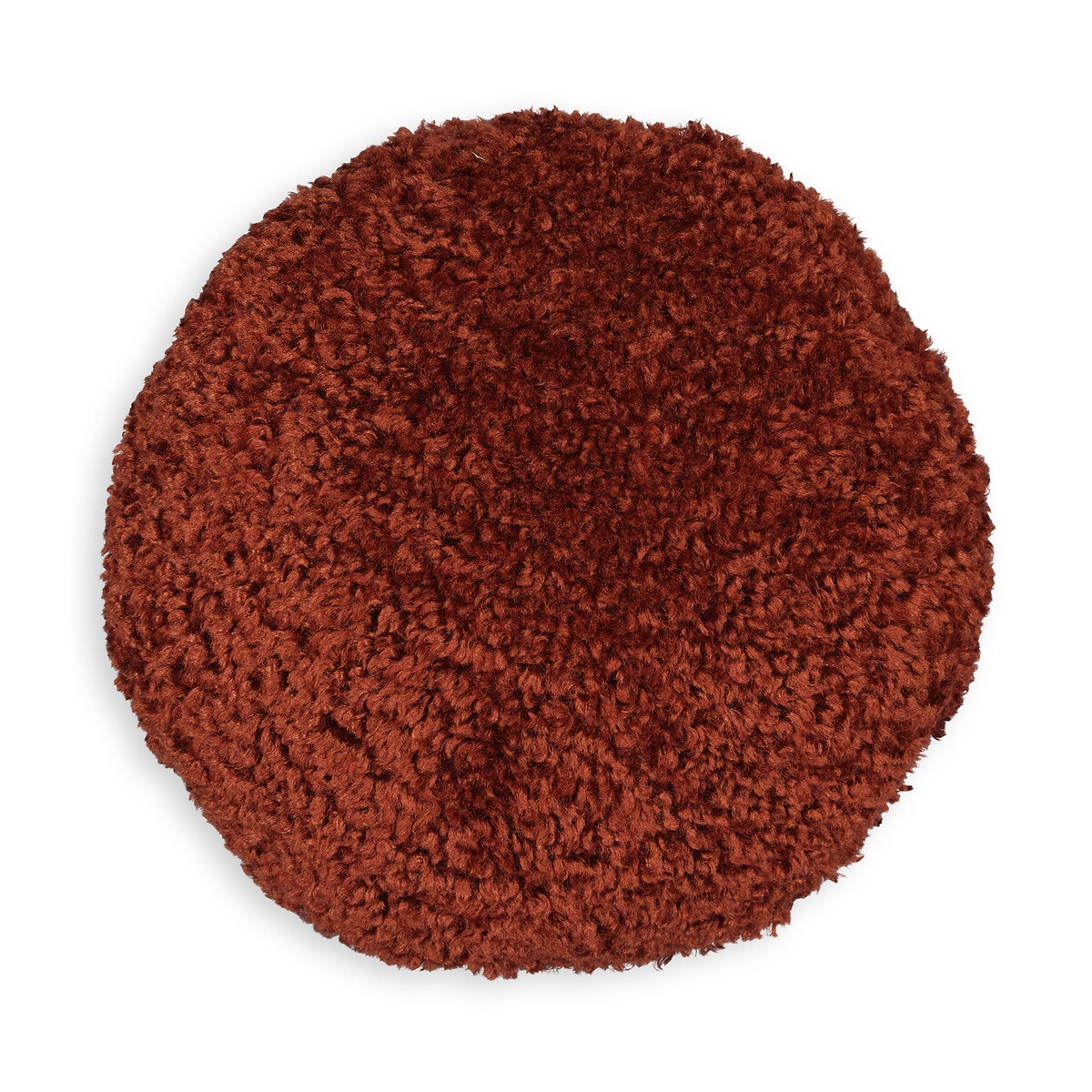 Подушка круглая с эффектом меха